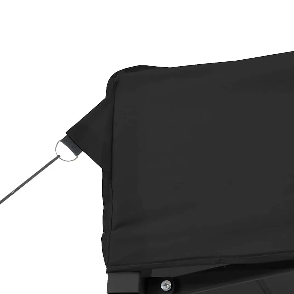 Pop-Up Party Tent Oxford Fabric 3 Sidewalls Black
