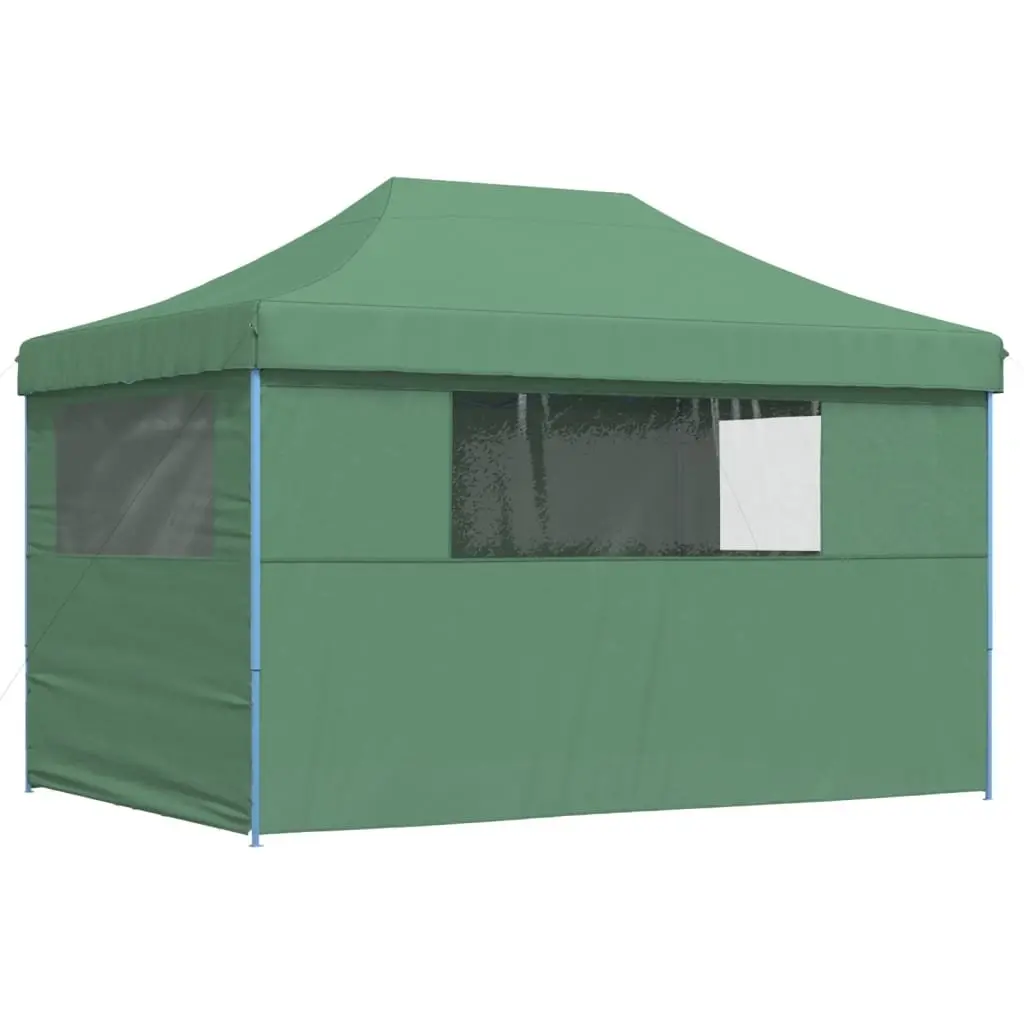 Green Foldable Pop-Up Tent with Sidewalls