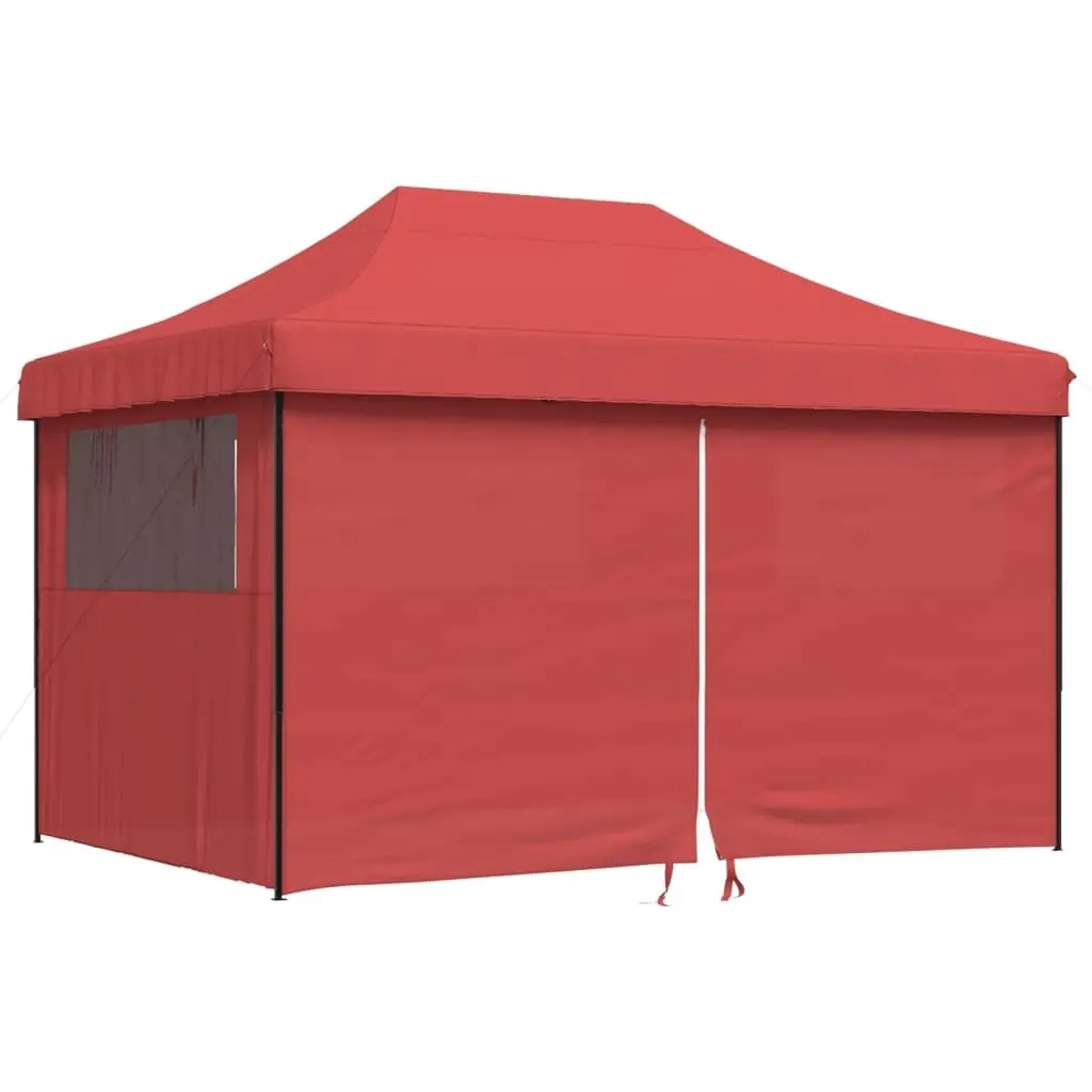 Red Foldable Party Tent with 4 Sidewalls