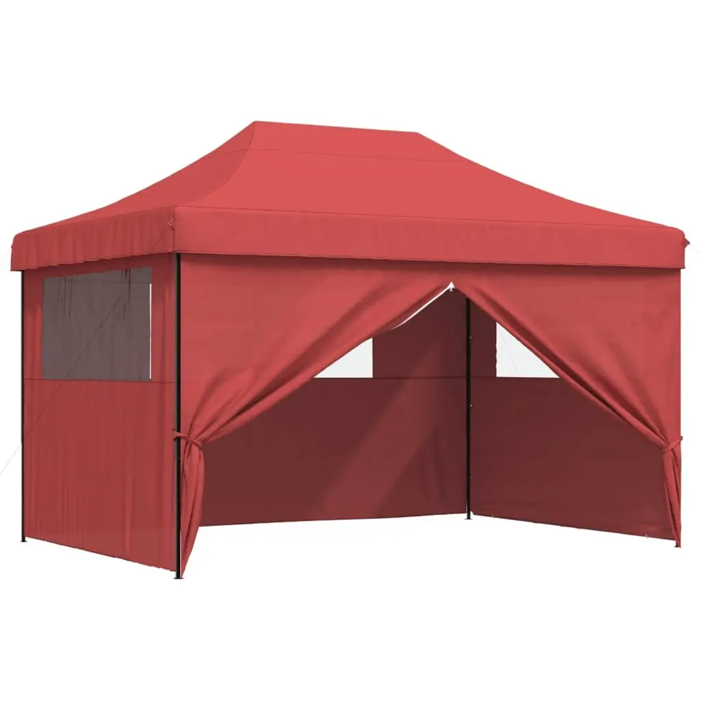Red Foldable Party Tent with 4 Sidewalls