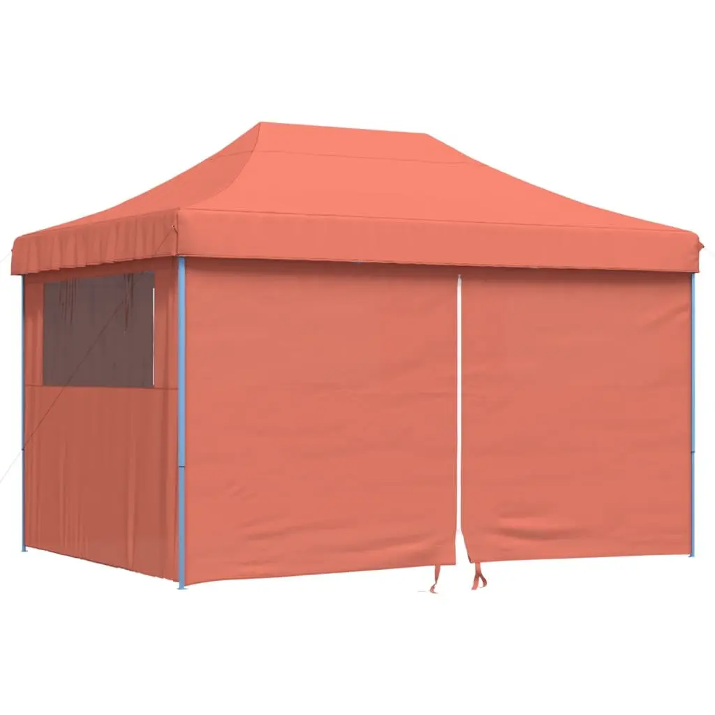 Orange Pop-Up Party Tent with Sidewalls