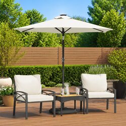 Sturdy Garden Parasol Umbrella with Crank and Tilt
