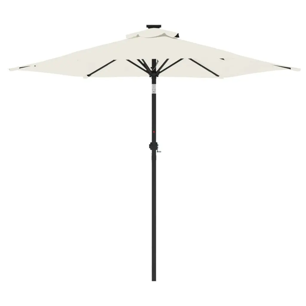 Garden Parasol Steel Polyester 225x225x212cm White