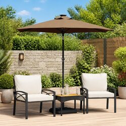 Sturdy Garden Parasol Outdoor Umbrella with Crank & Tilt