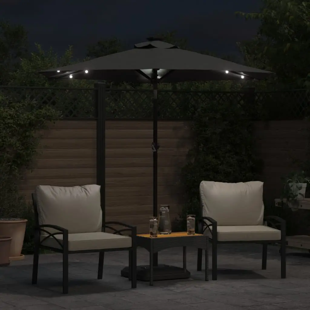 Garden Parasol with Integrated LED Lights