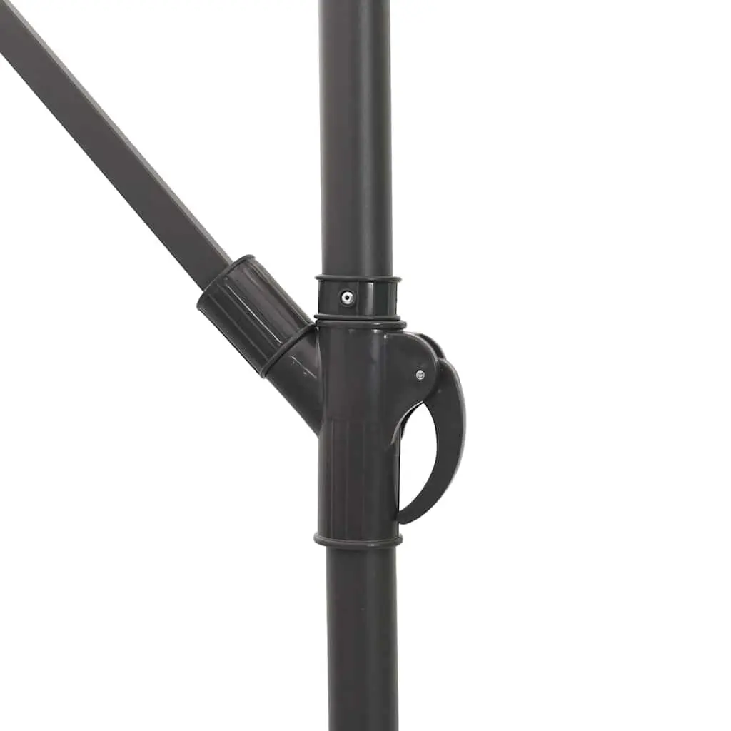 Brown Garden Parasol with Crank Mechanism