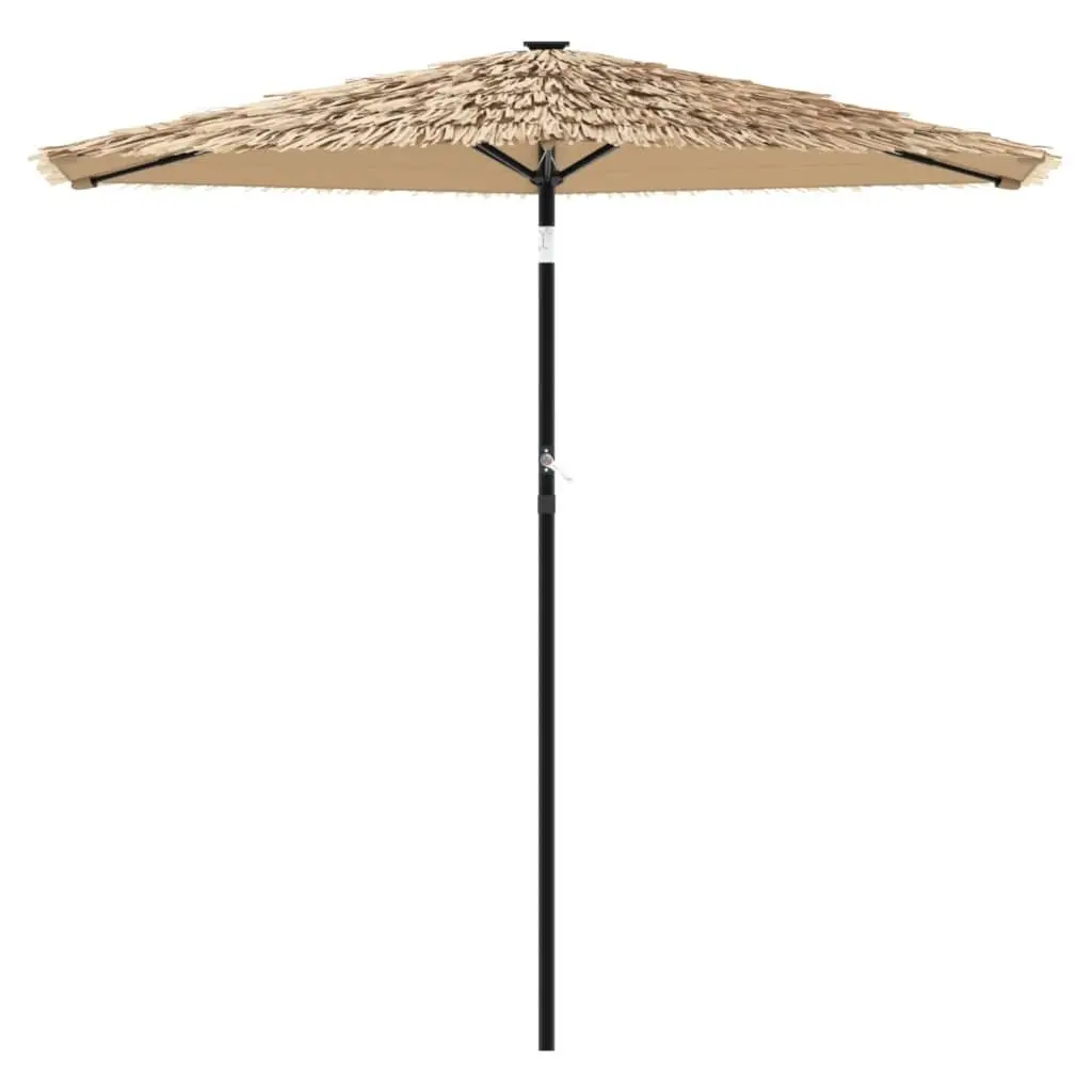 Brown Garden Parasol with Crank Mechanism 268cm