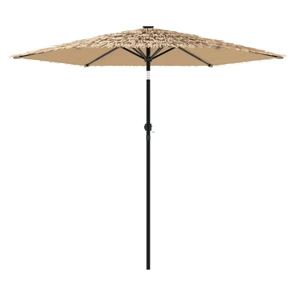 Brown Garden Parasol with Crank Mechanism 268cm