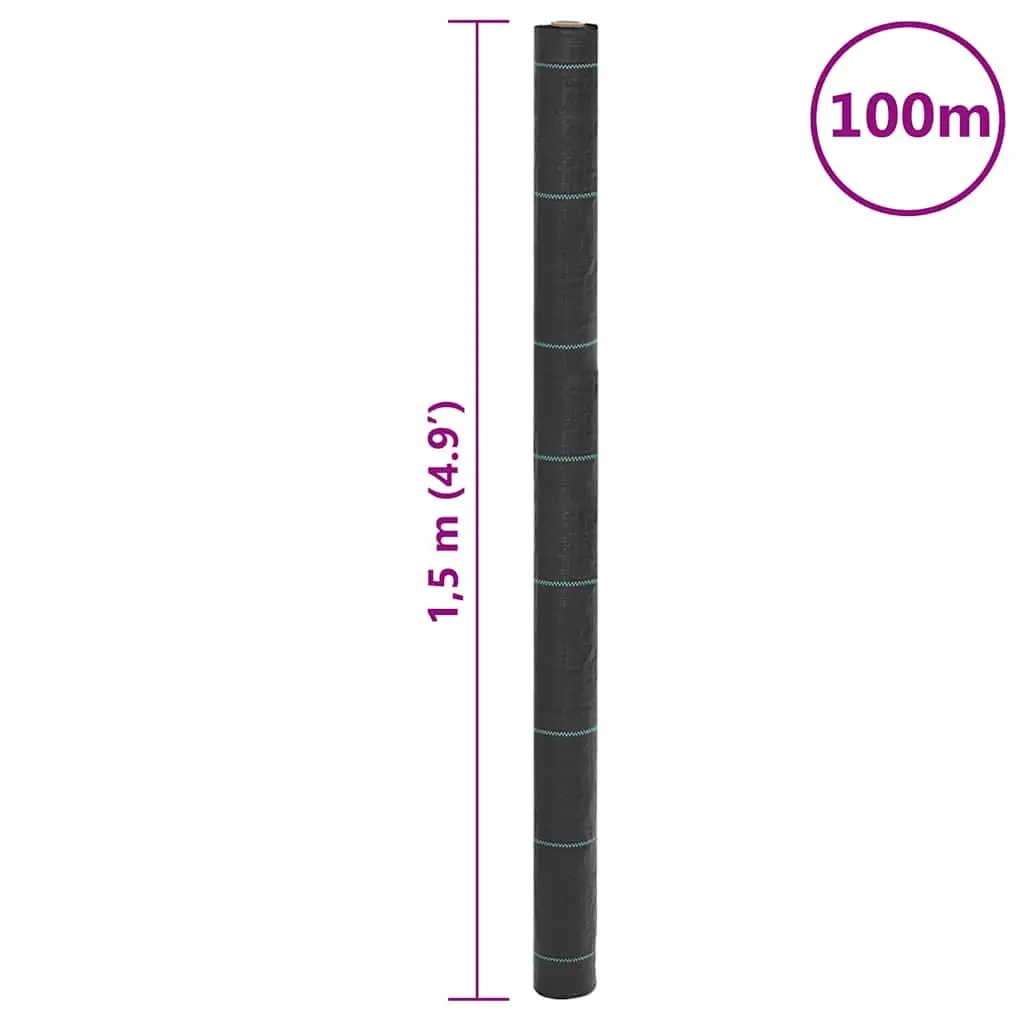 Black Weed Membrane 1.5x100m for Gardens