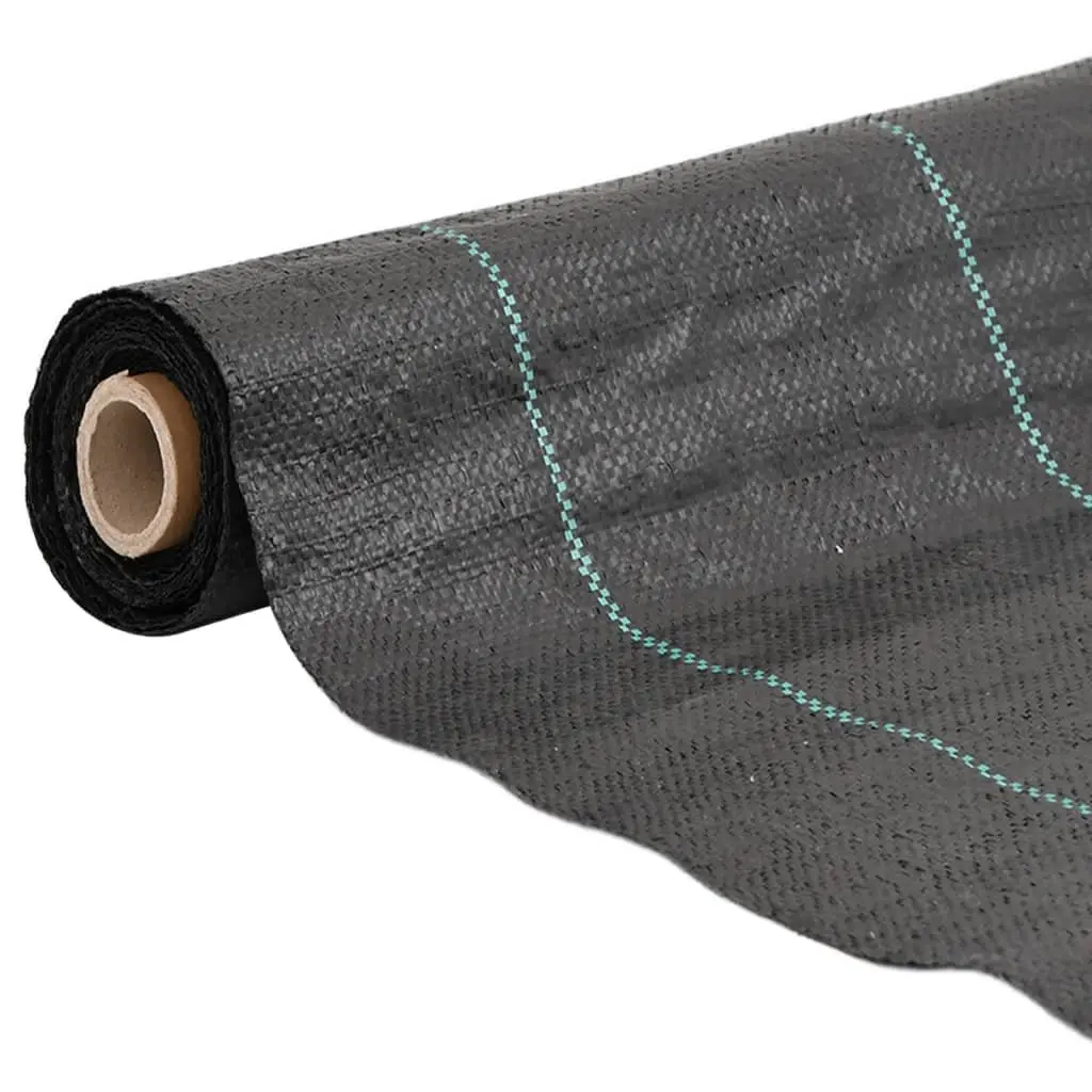 Black Landscape Fabric Weed Control Membrane 1x50m
