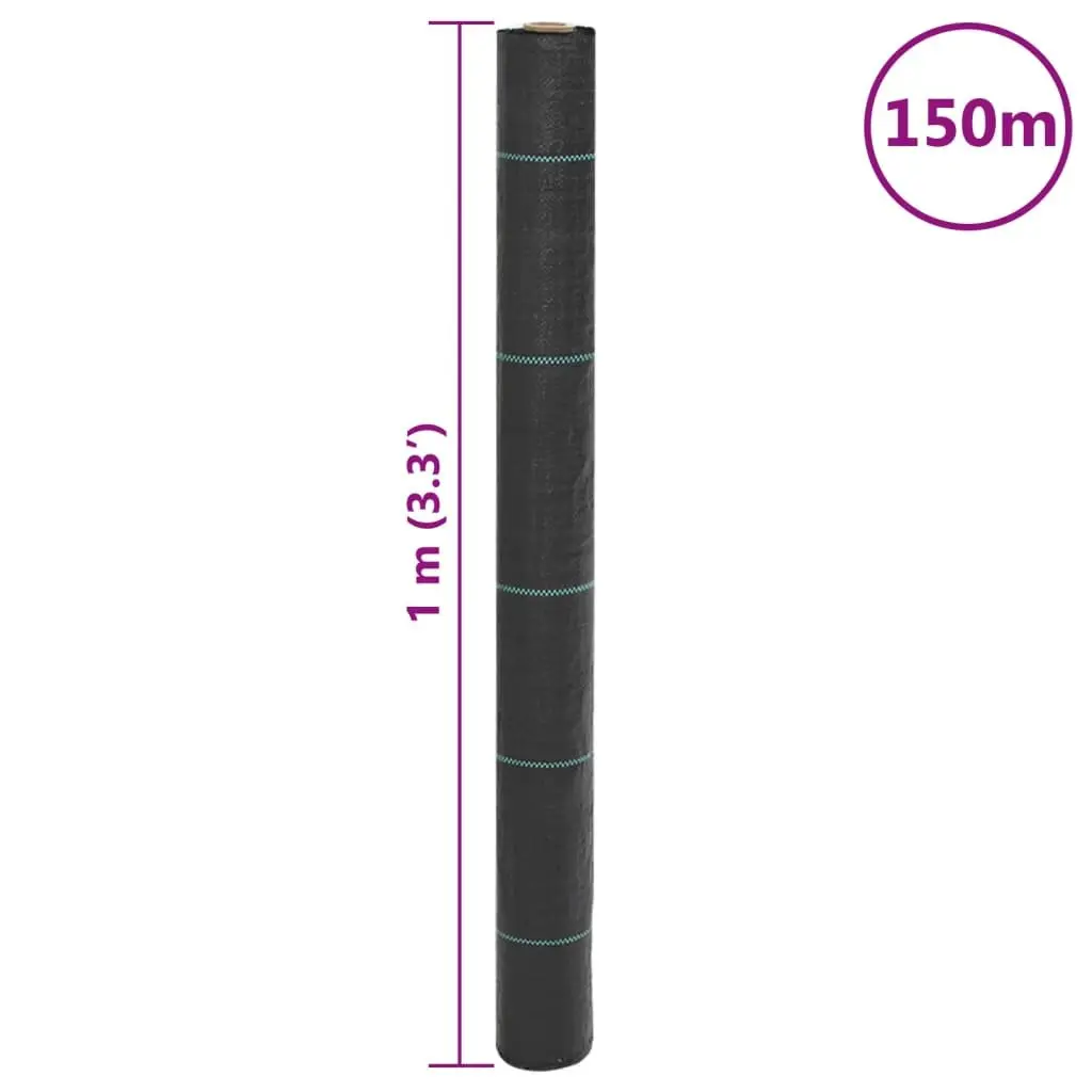 Weed Membrane Black 1x150 m Landscape Fabric Garden Weed Control Mat PP