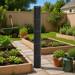 Durable Black Weed Control Membrane 1x100m for Gardens