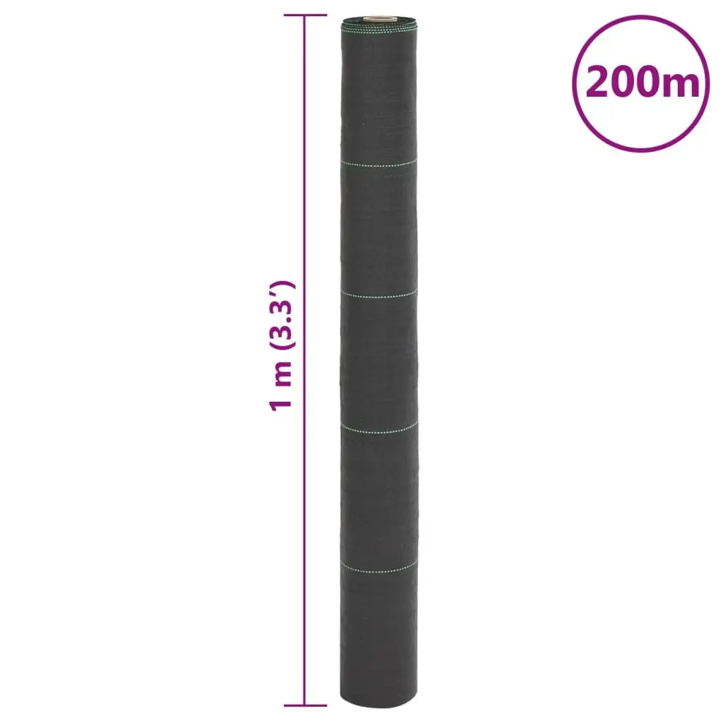 Black Weed Control Membrane Fabric 1x200m