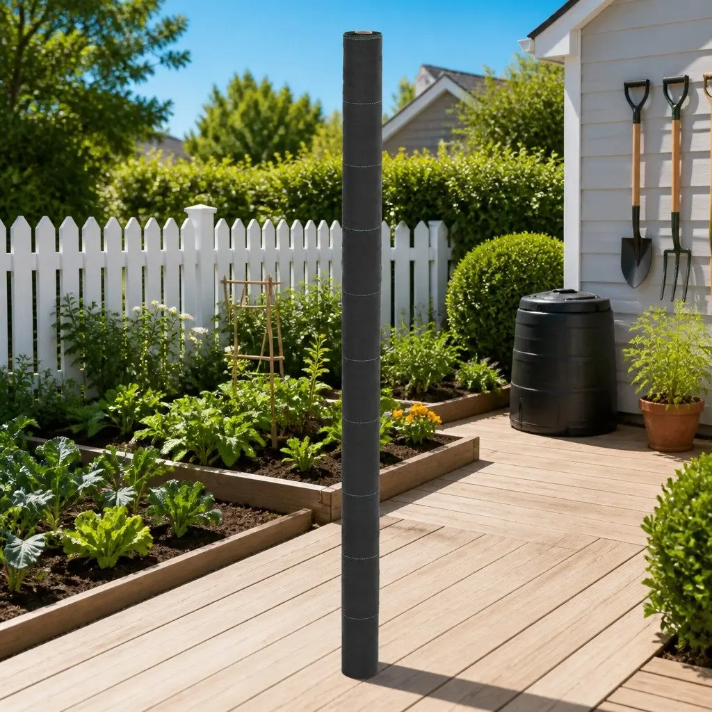 Black Weed Control Membrane 2x25m for Gardens