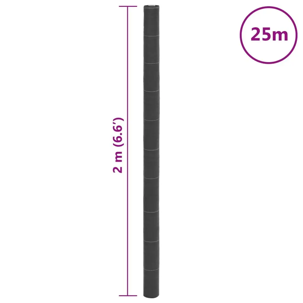 Black Weed Control Membrane 2x25m for Gardens