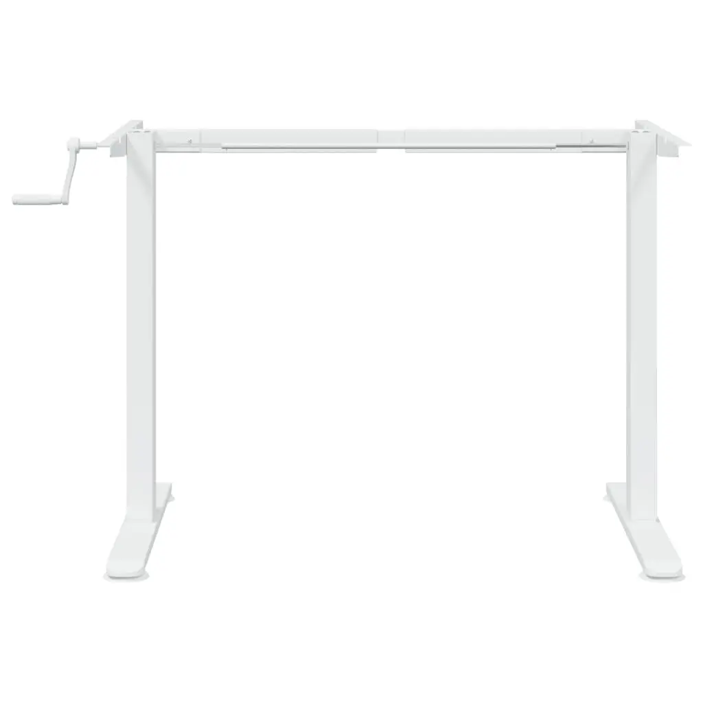 Adjustable Standing Desk Frame White Steel Height Riser Office Workstation