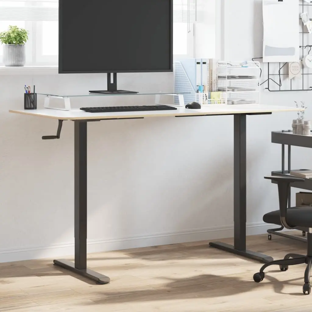 Adjustable Black Steel Standing Desk Frame