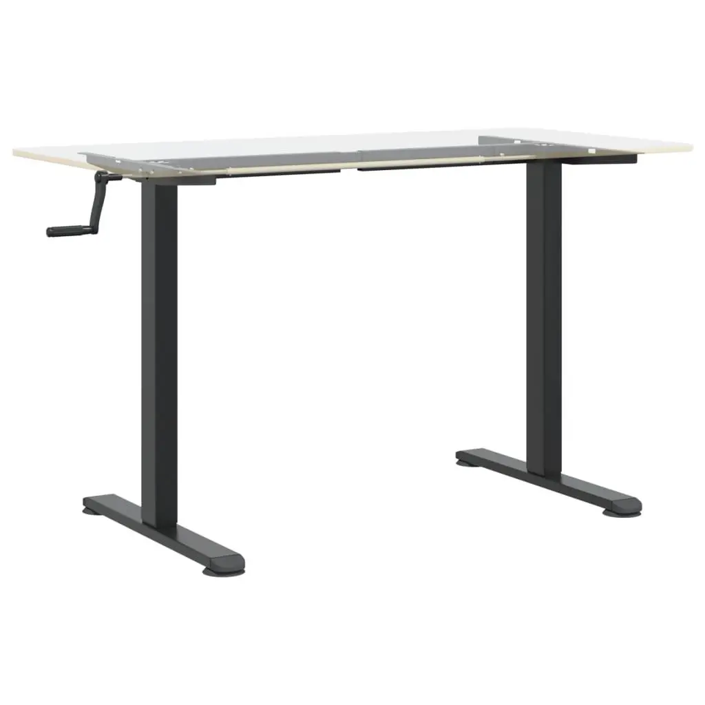 Adjustable Black Steel Standing Desk Frame