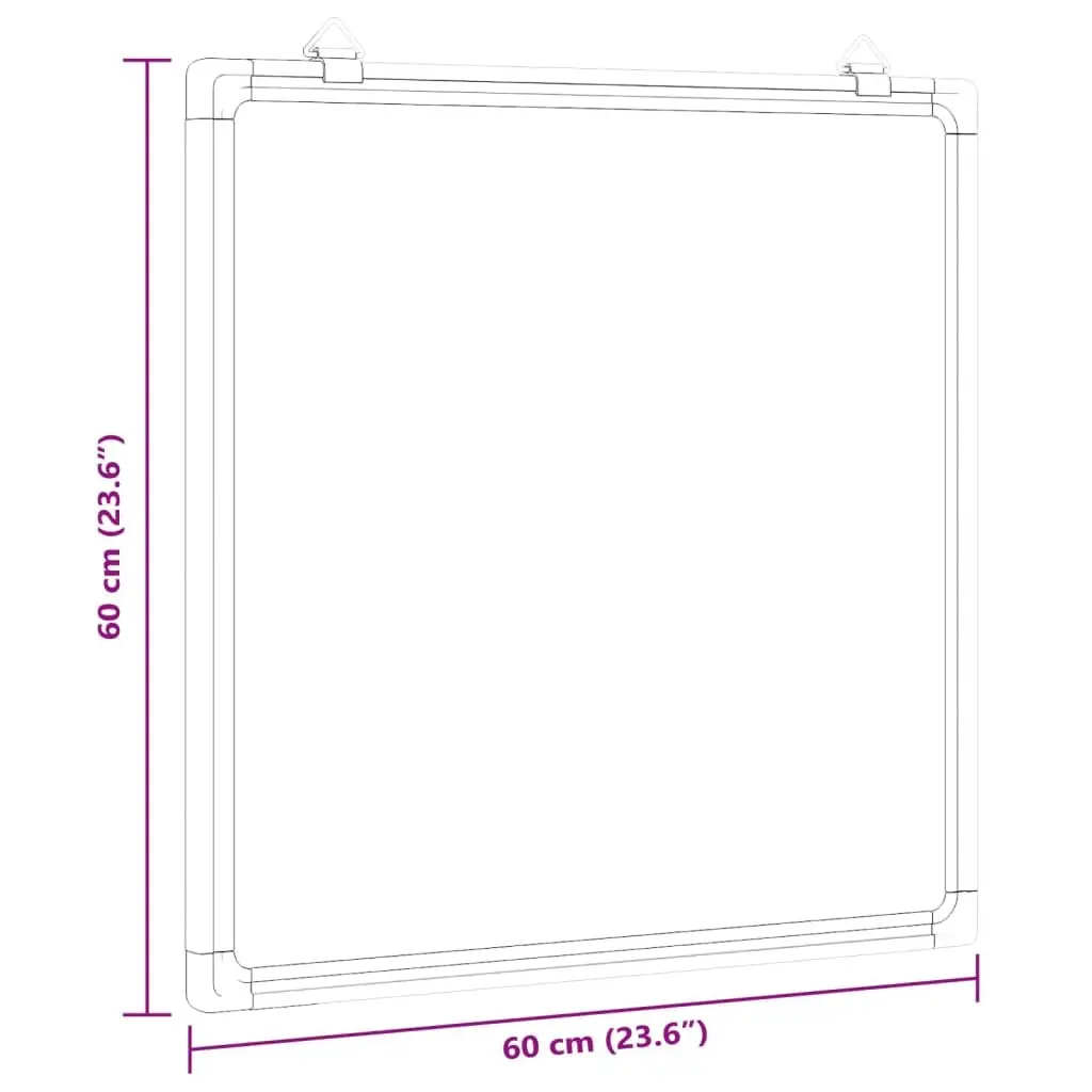 Magnetic Whiteboard Aluminium 60x60cm White