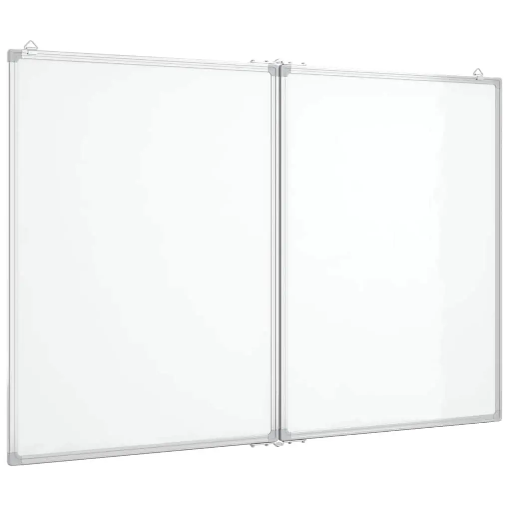 Magnetic Whiteboard Lacquer-coated Aluminium 100x80cm Foldable Double Panel