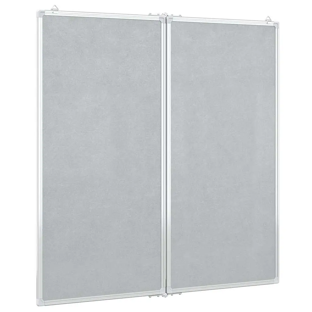 Foldable Magnetic Whiteboard Aluminium 100 x 100 cm White