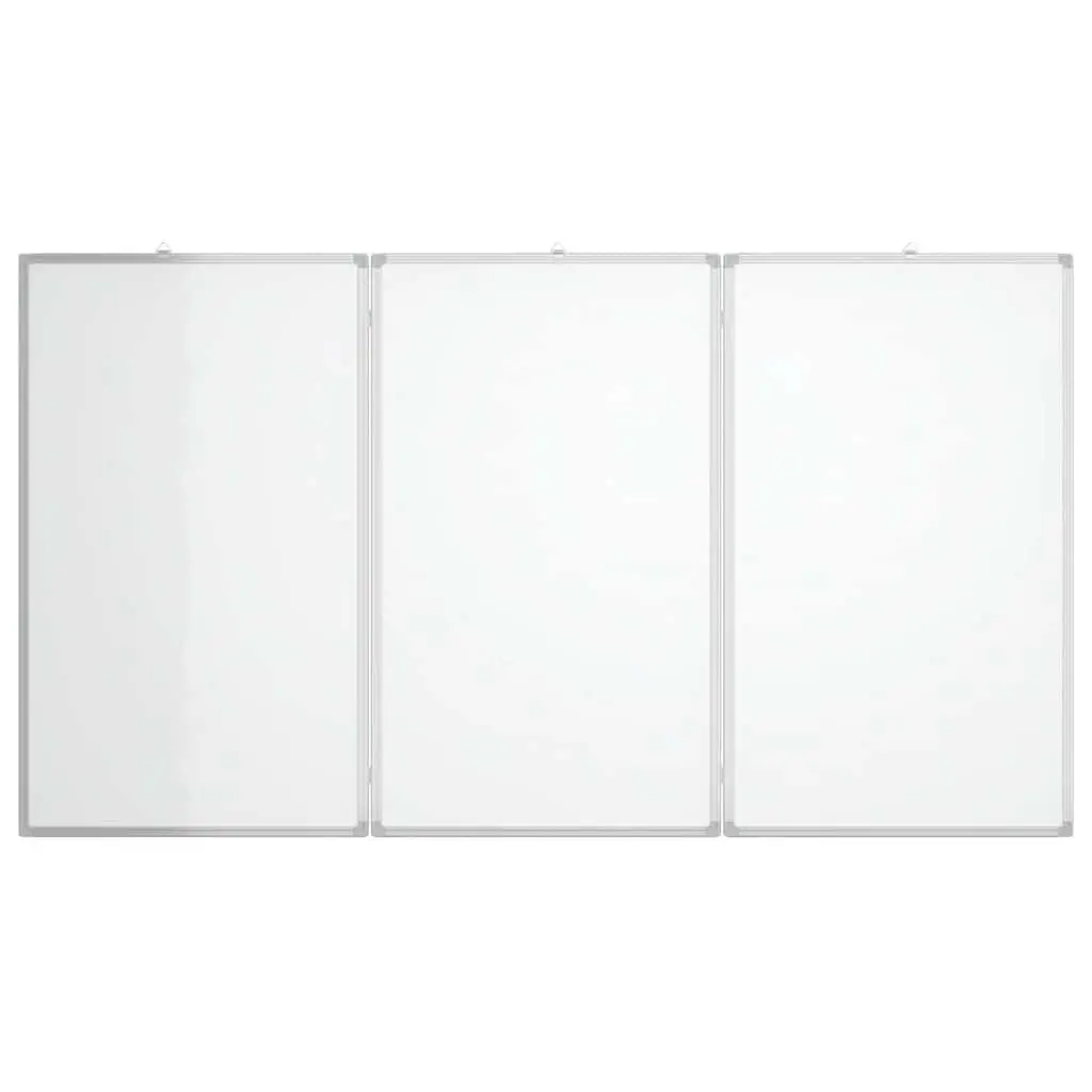 Magnetic Whiteboard Lacquer-coated Aluminium Two Panel Foldable Display Board 150 x 80 cm