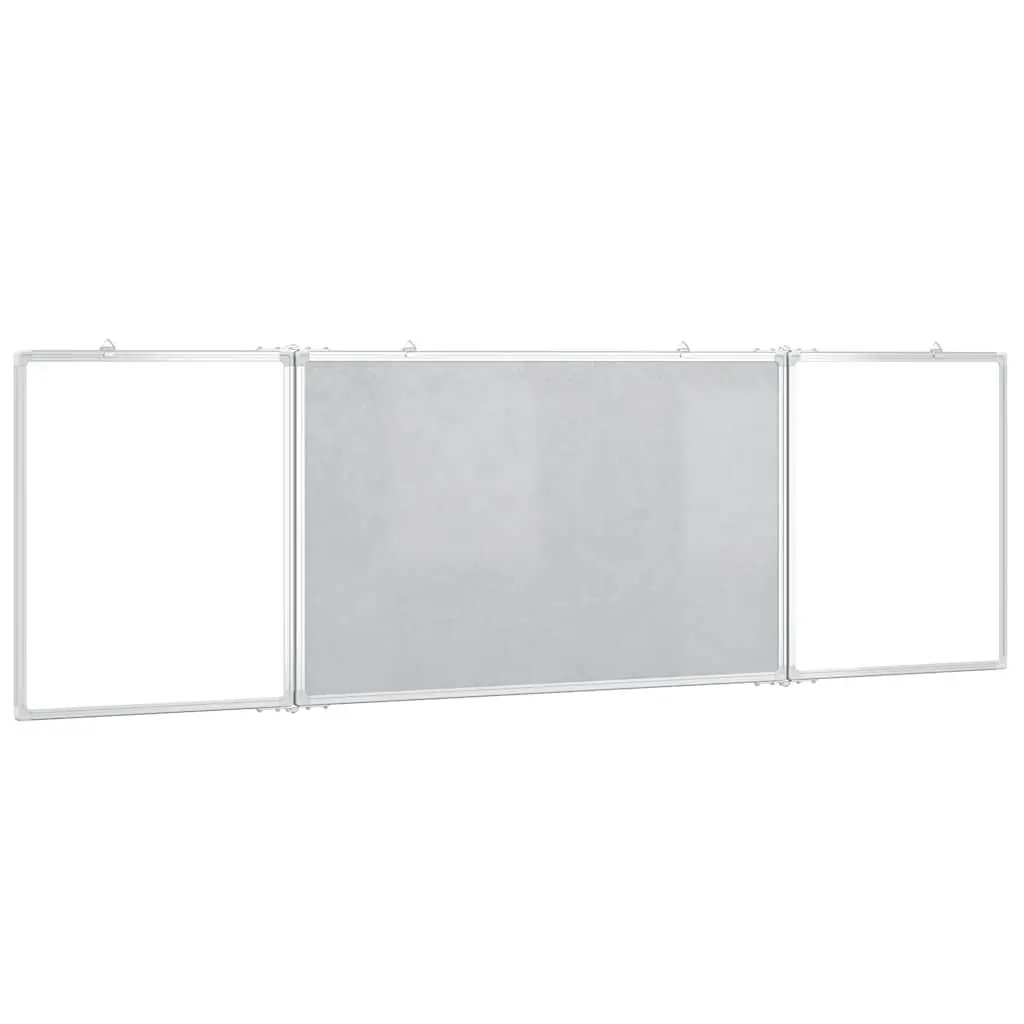Foldable Magnetic Whiteboard Aluminium 160x50 cm White