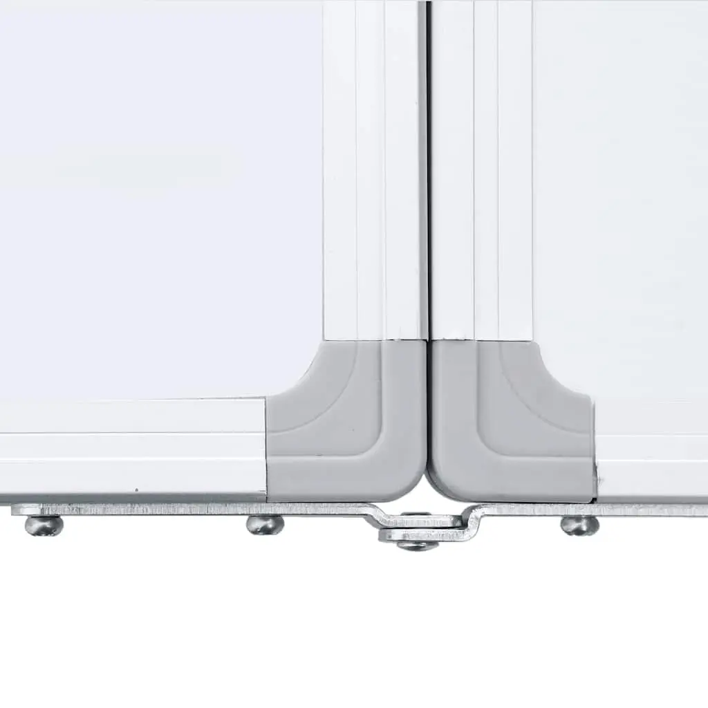 Foldable Magnetic Whiteboard Aluminium 160x50 cm White