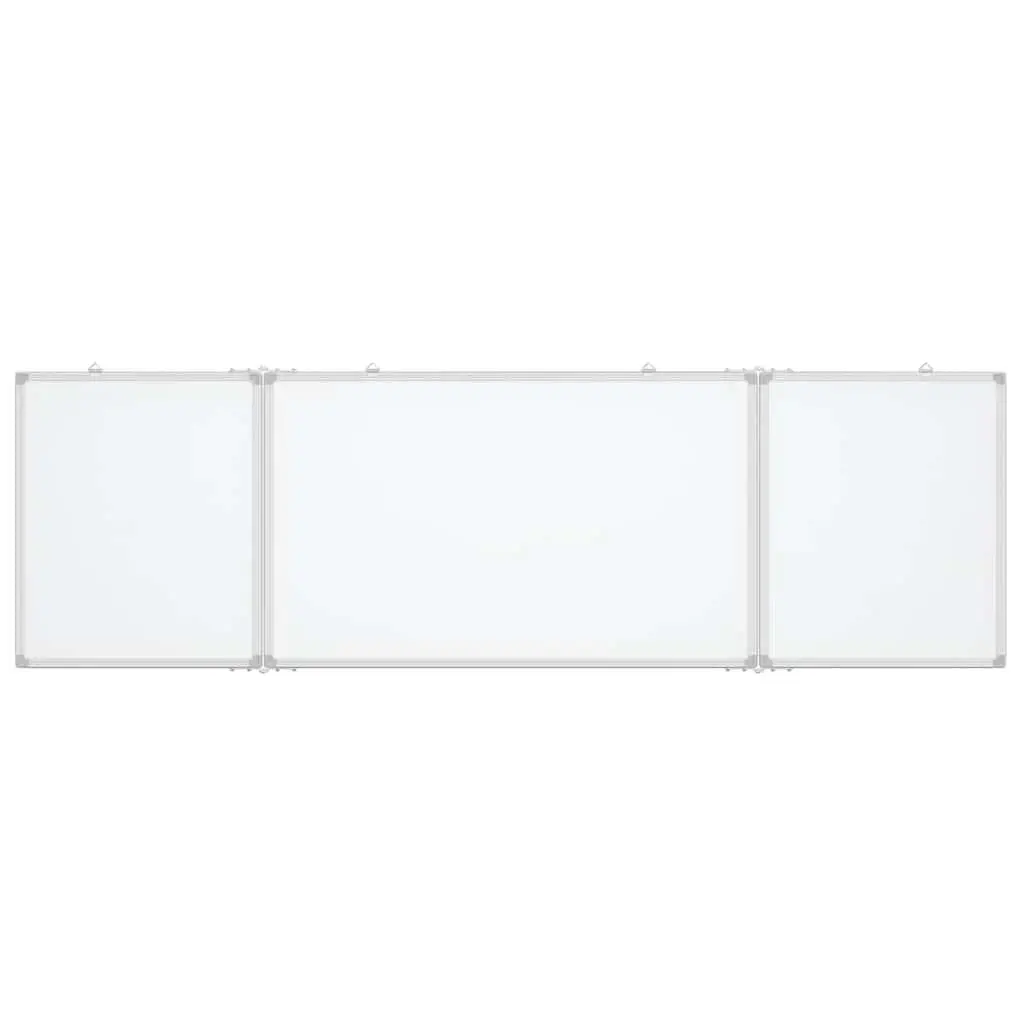 Magnetic Whiteboard Aluminium Foldable 200 x 60 cm White