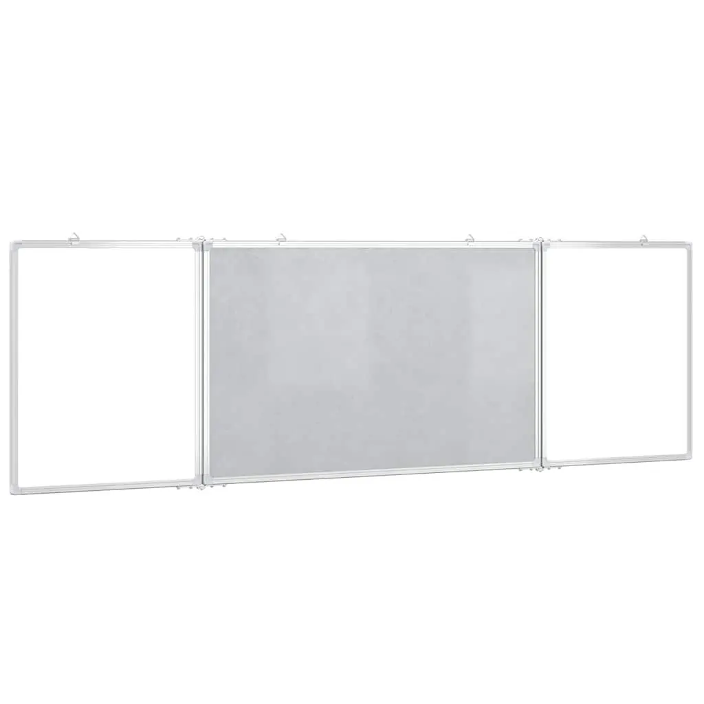 Magnetic Whiteboard Aluminium Foldable 200 x 60 cm White