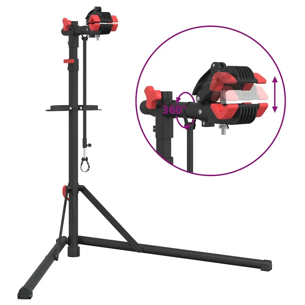 Bike Repair Stand Steel Foldable Adjustable Height 92-152cm Red