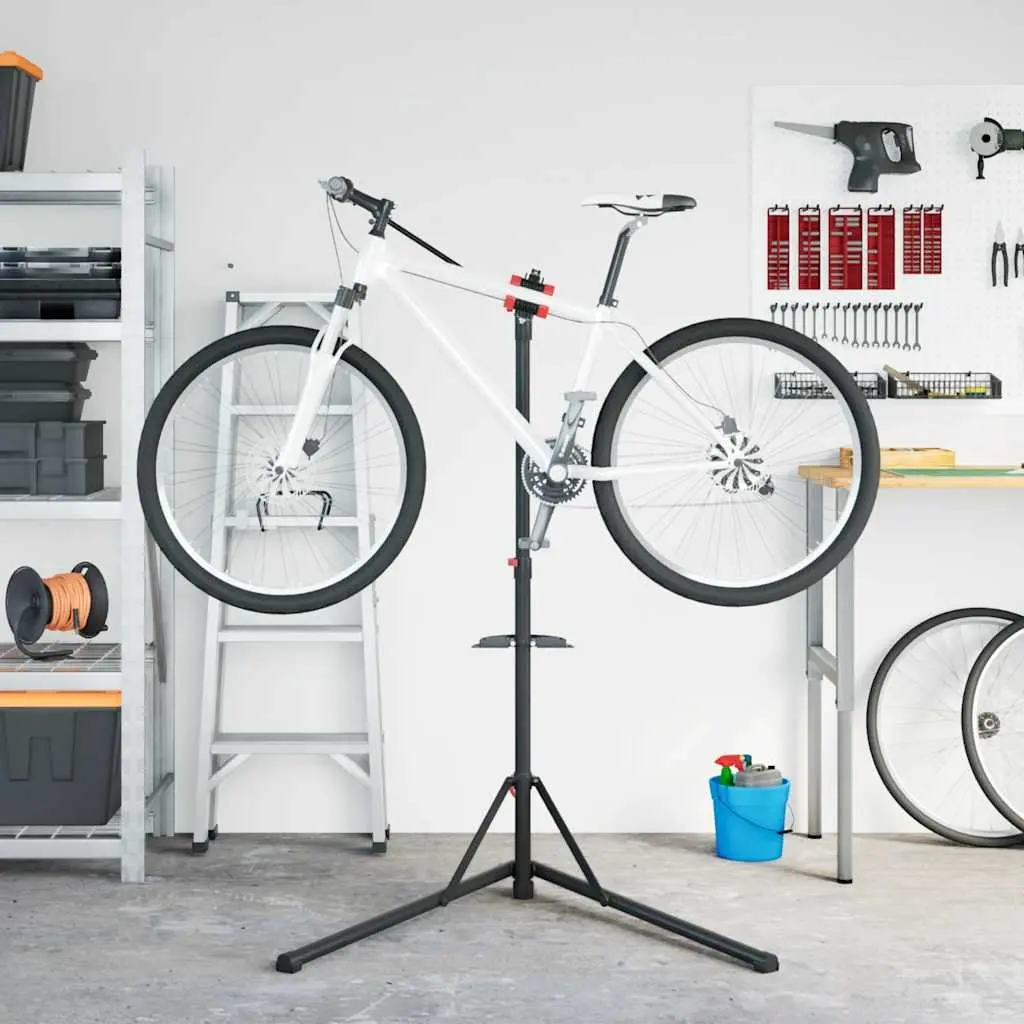 Bike Repair Stand Steel Foldable Adjustable Height 92-152cm Red