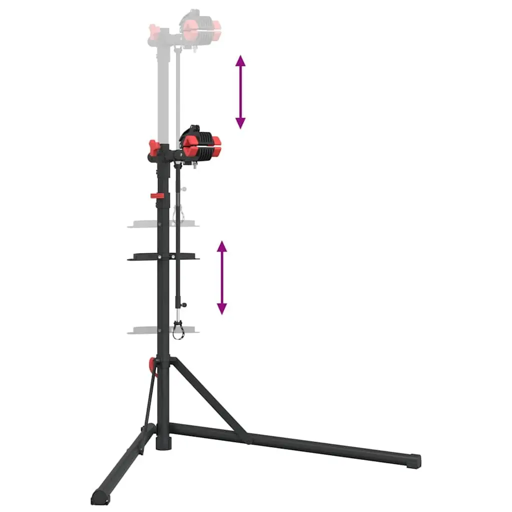 Bike Repair Stand Steel Foldable Adjustable Height 92-152cm Red