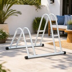 Durable Bicycle Stand for 2 Bikes - Galvanised Steel