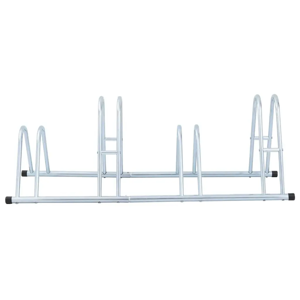Bicycle Stand 4 Bikes Floor Storage Freestanding Wheel Rack Garage Outdoor