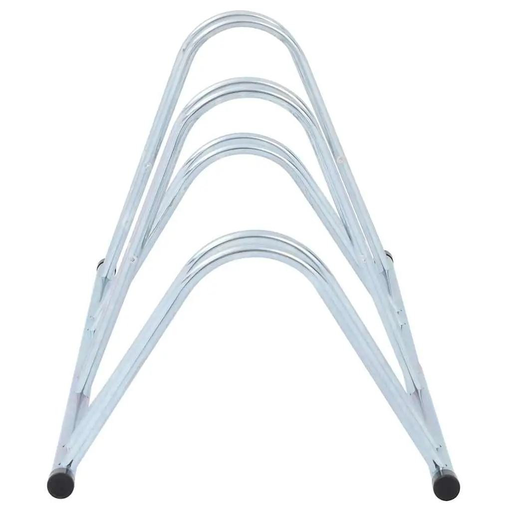 Bicycle Stand 4 Bikes Floor Storage Freestanding Wheel Rack Garage Outdoor