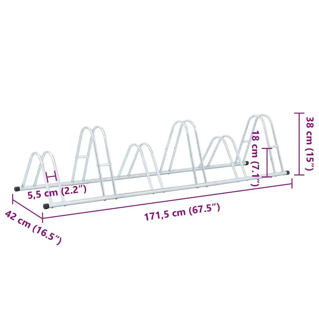 Freestanding Bicycle Stand for 6 Bikes