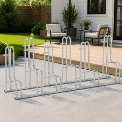 Freestanding Bicycle Stand for 6 Bikes - Galvanised Steel