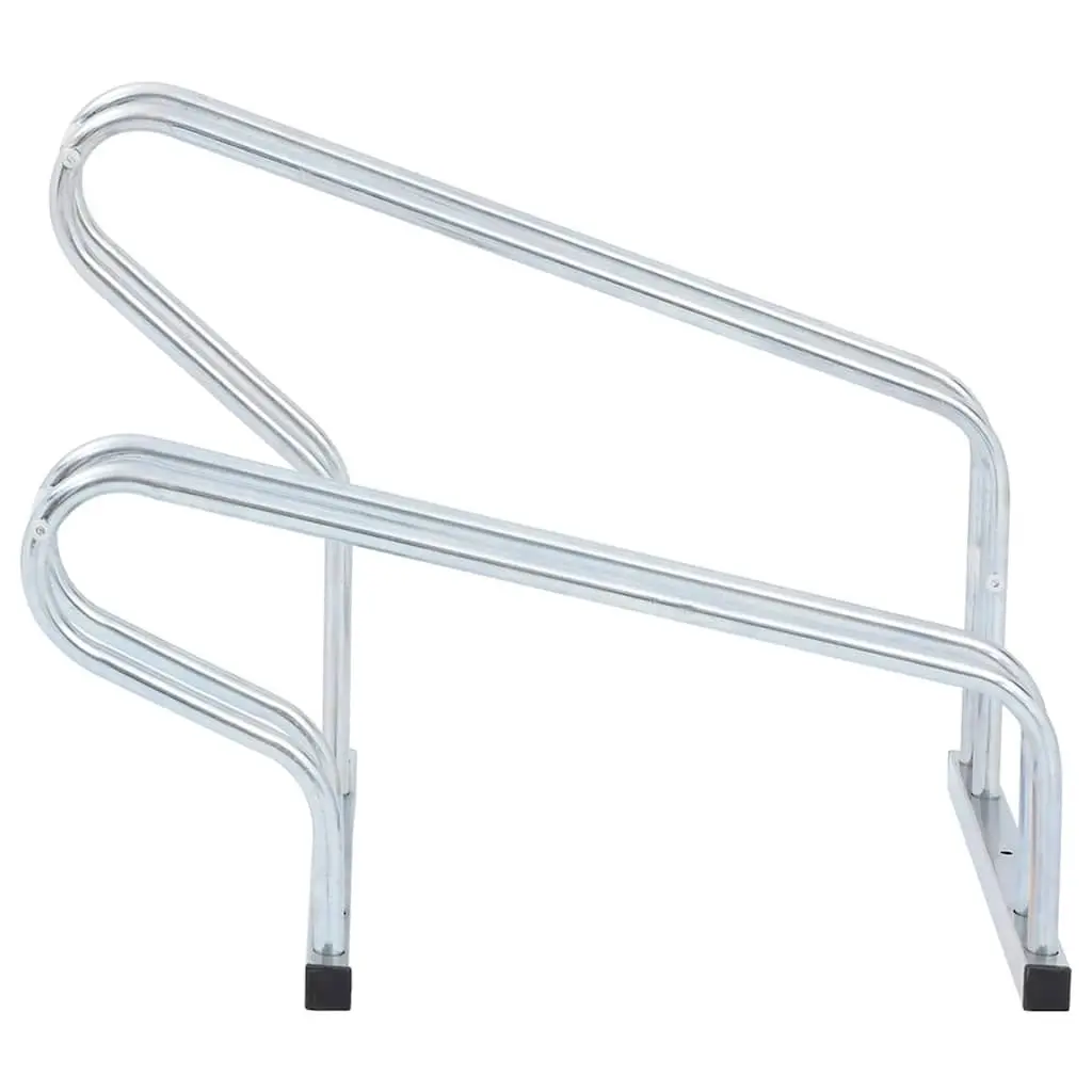 Silver Bicycle Stand for 2 Bikes Storage Rack