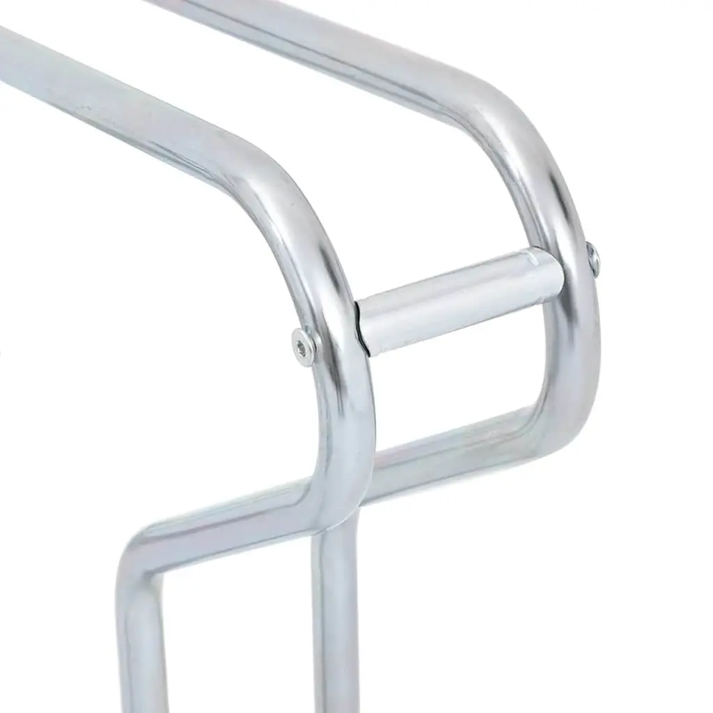 Bicycle Stand 3 Bikes Floor Freestanding Storage Rack Silver Garage Outdoor