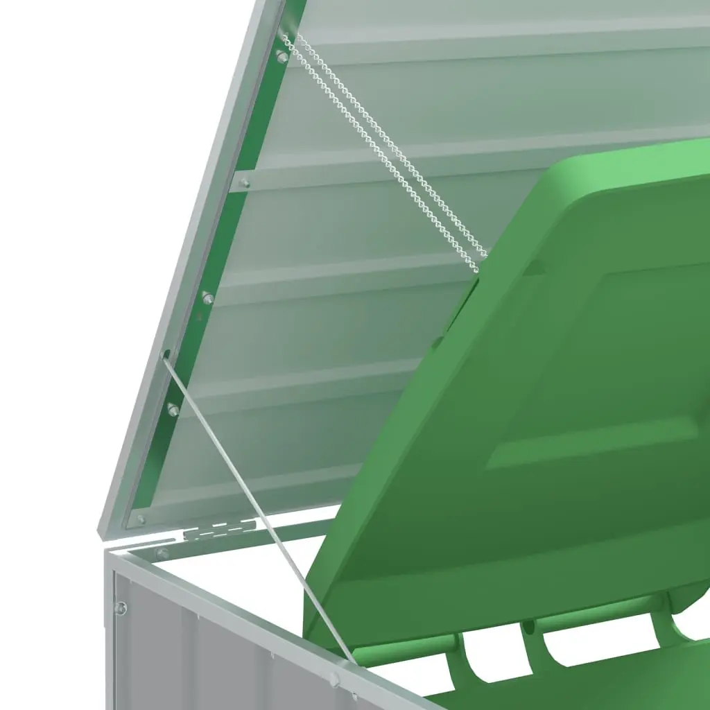 Wheelie Bin Storage Shed Powder-coated Steel 72x81x115cm Grey