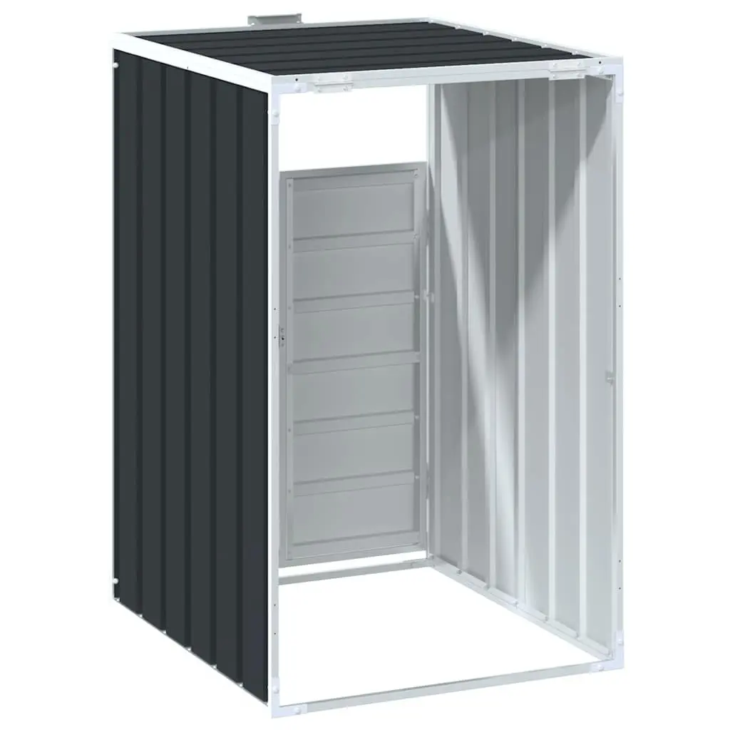 Wheelie Bin Storage Powder-coated Steel Single Bin Anthracite Garden Waste Container Enclosure