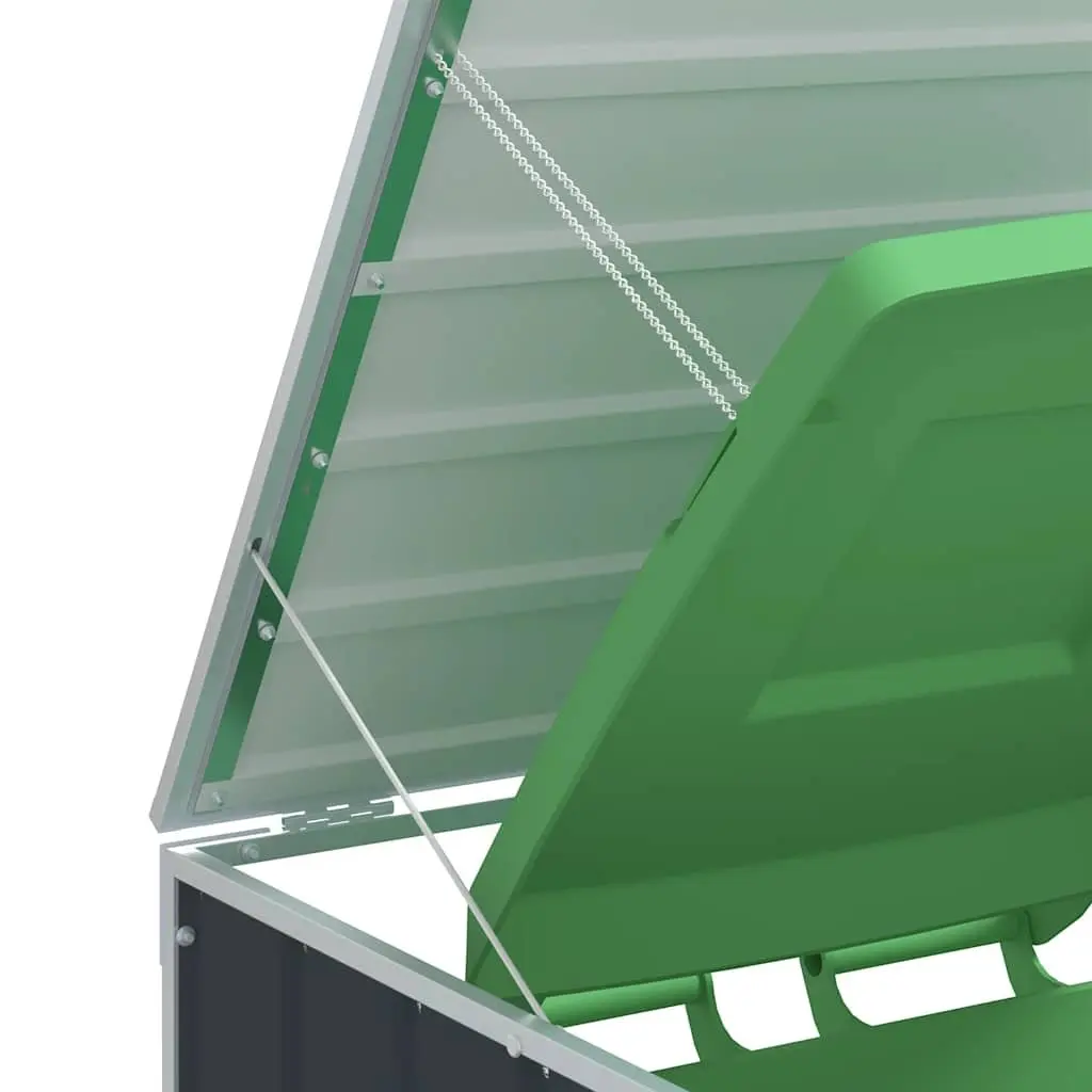 Wheelie Bin Storage Powder-coated Steel Single Bin Anthracite Garden Waste Container Enclosure
