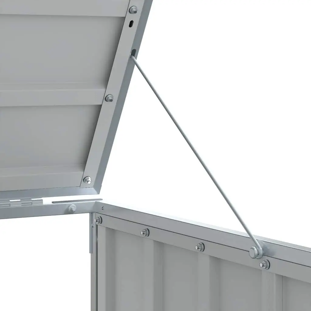 Wheelie Bin Storage Double Bins Powder-coated Steel 144 x 81 x 113 cm Grey