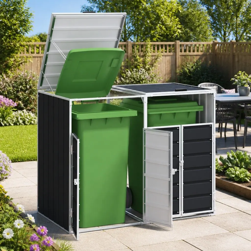 Anthracite Garden Waste Bin Storage Enclosure