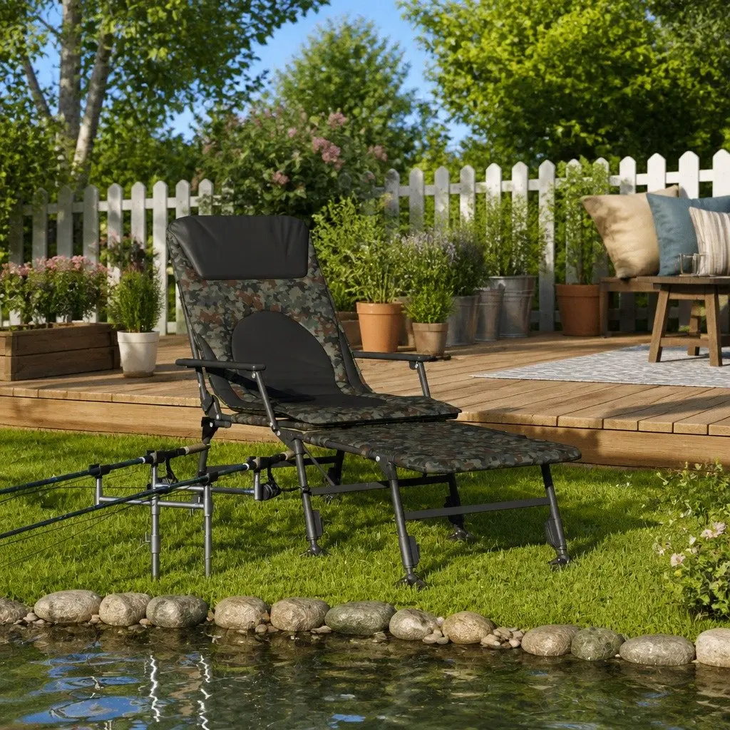 Fishing Bedchair with Adjustable Mud Legs