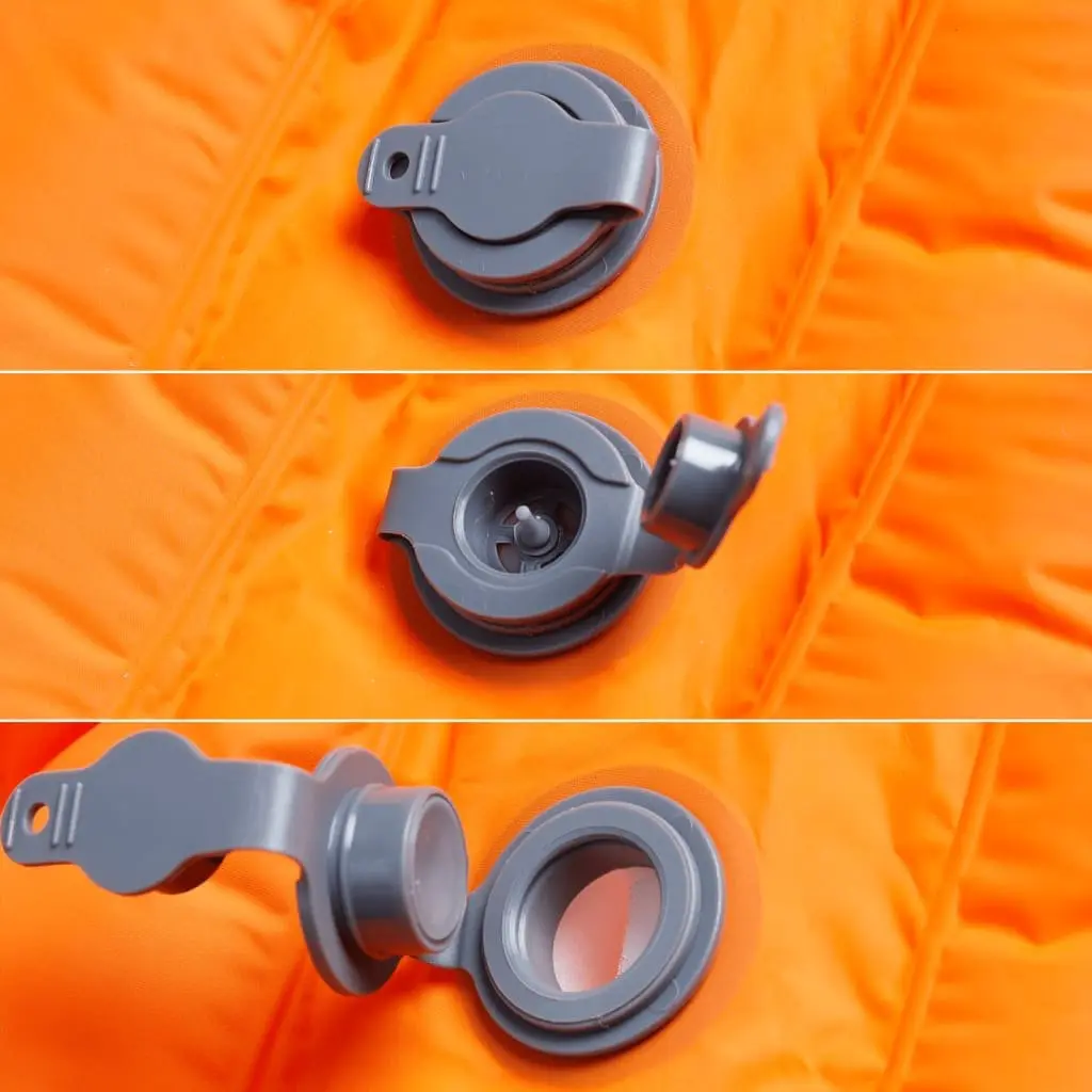 Self Inflating Camping Mattress 40D Nylon 10.5 cm Single Orange