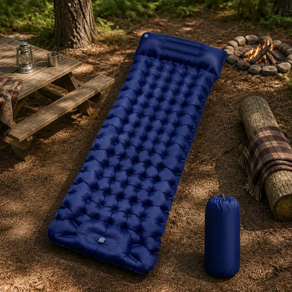 Self Inflating Camping Mattress with Pillow