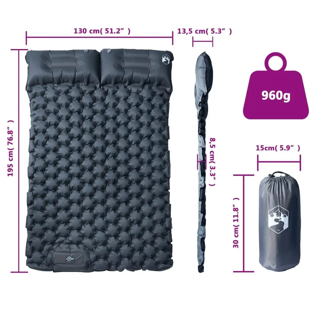 Self Inflating Camping Mattress for 2 Persons