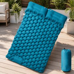 Durable Blue Self Inflating Camping Mattress for 2